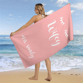 Süßigkeiten Rosa Brauch Name Strand Handtuch für Mädchen